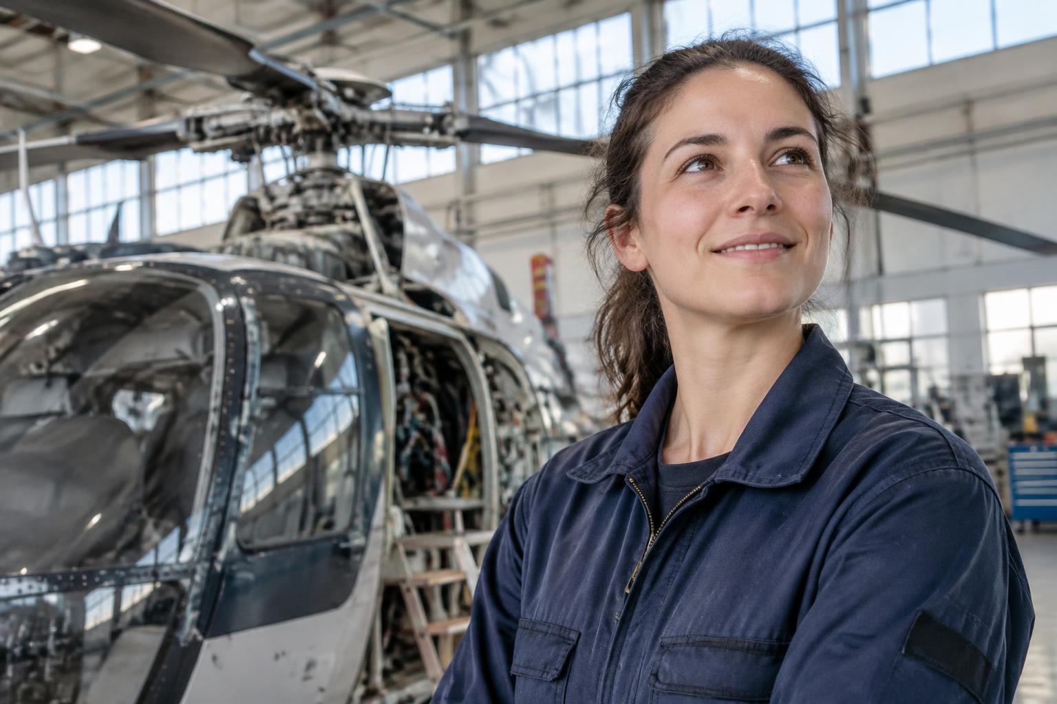 Camille, Technicienne de maintenance hélicoptère